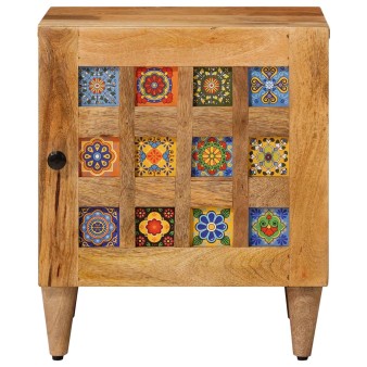 Éjjeliszekrény 2 pcs természetes 40 x 33 x 46 cm tömör mangófát