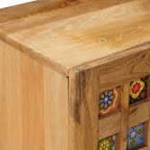 Tv szekrény ajtóval természetes 105 x 33 x 46 cm tömör mangófát