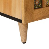 Tv szekrény ajtóval természetes 105 x 33 x 46 cm tömör mangófát