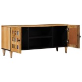 Tv szekrény ajtóval természetes 105 x 33 x 46 cm tömör mangófát