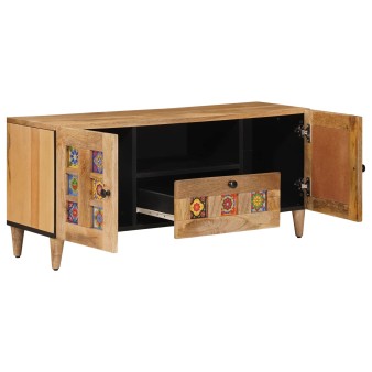 Tv szekrény természetes 105 x 33,5 x 46 cm tömör mangófát