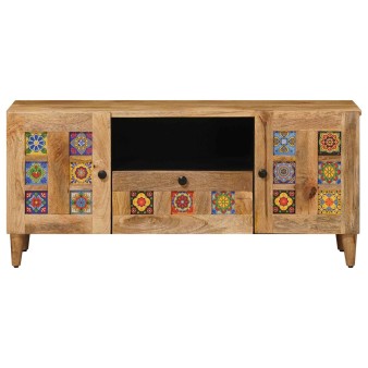 Tv szekrény természetes 105 x 33,5 x 46 cm tömör mangófát
