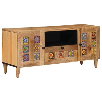 Tv szekrény természetes 105 x 33,5 x 46 cm tömör mangófát