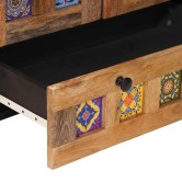 Magasfiú fiókkal természetes 60 x 33,5 x 100 cm tömör mangófát