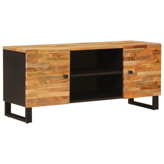 Tv szekrény tárolóval barna 105 x 33 x 46 cm tömör mangófát