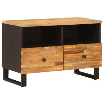 Tv szekrény tárolóval barna 70 x 33 x 46 cm tömör mangófát