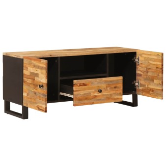 Tv szekrény polcokkal barna 105 x 33 x 46 cm tömör mangófát