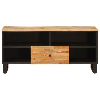 Tv szekrény fiókkal barna 100 x 33 x 46 cm tömör mangófát