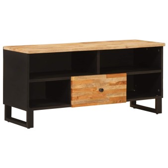 Tv szekrény fiókkal barna 100 x 33 x 46 cm tömör mangófát