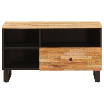 Tv szekrény fiókkal barna 80 x 33 x 46 cm tömör mangófát