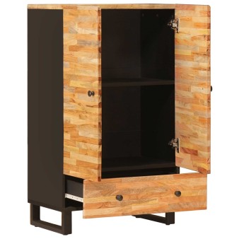 Tároló magasítószekrény barna 60 x 33 x 100 cm tömör mangófát