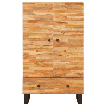 Tároló magasítószekrény barna 60 x 33 x 100 cm tömör mangófát