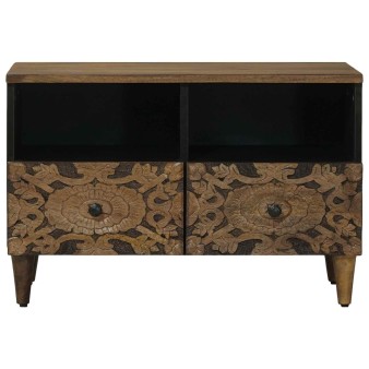 Tv szekrény tárolóval barna 70 x 33,5 x 46 cm tömör mangófát