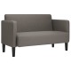 Világosszürke kordbársony szövet loveseat kanapé 109 cm
