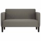 Világosszürke kordbársony szövet loveseat kanapé 109 cm