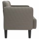 Világosszürke kordbársony szövet loveseat kanapé 109 cm