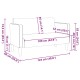 Világosszürke kordbársony szövet loveseat kanapé 109 cm
