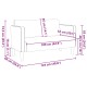 Sötétszürke kordbársony szövet loveseat kanapé 109 cm