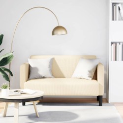 Krém kordbársony szövet loveseat kanapé 109 cm