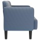 Kék kordbársony szövet loveseat kanapé 109 cm
