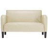 Krém műbőr loveseat kanapé 110 cm