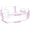 Krém műbőr loveseat kanapé 110 cm