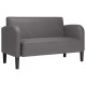 Szürke műbőr loveseat kanapé 110 cm
