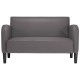 Szürke műbőr loveseat kanapé 110 cm