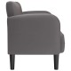 Szürke műbőr loveseat kanapé 110 cm
