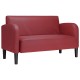 Bordó műbőr loveseat kanapé 110 cm