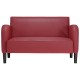 Bordó műbőr loveseat kanapé 110 cm