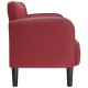 Bordó műbőr loveseat kanapé 110 cm