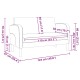 Bordó műbőr loveseat kanapé 110 cm