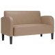 Cappuccino műbőr loveseat kanapé 110 cm