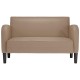 Cappuccino műbőr loveseat kanapé 110 cm