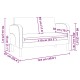 Cappuccino műbőr loveseat kanapé 110 cm
