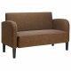 Barna műbőr loveseat kanapé 110 cm