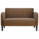 Barna műbőr loveseat kanapé 110 cm