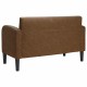 Barna műbőr loveseat kanapé 110 cm