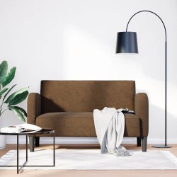 Barna műbőr loveseat kanapé 110 cm