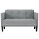 Világosszürke szövet loveseat kanapé 111 cm