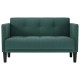 Sötétzöld szövet loveseat kanapé 111 cm