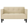Krém szövet loveseat kanapé 111 cm