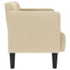 Krém szövet loveseat kanapé 111 cm