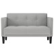 Felhőszürke szövet loveseat kanapé 111 cm