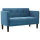 Kék bársony loveseat kanapé 111 cm