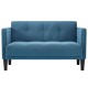 Kék bársony loveseat kanapé 111 cm