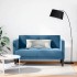 Kék bársony loveseat kanapé 111 cm