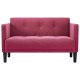 Bordó bársony loveseat kanapé 111 cm