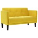 Sárga bársony loveseat kanapé 111 cm